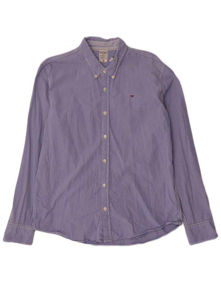 Koszula męska Tommy Hilfiger 2XL niebieska bawełniana kratka