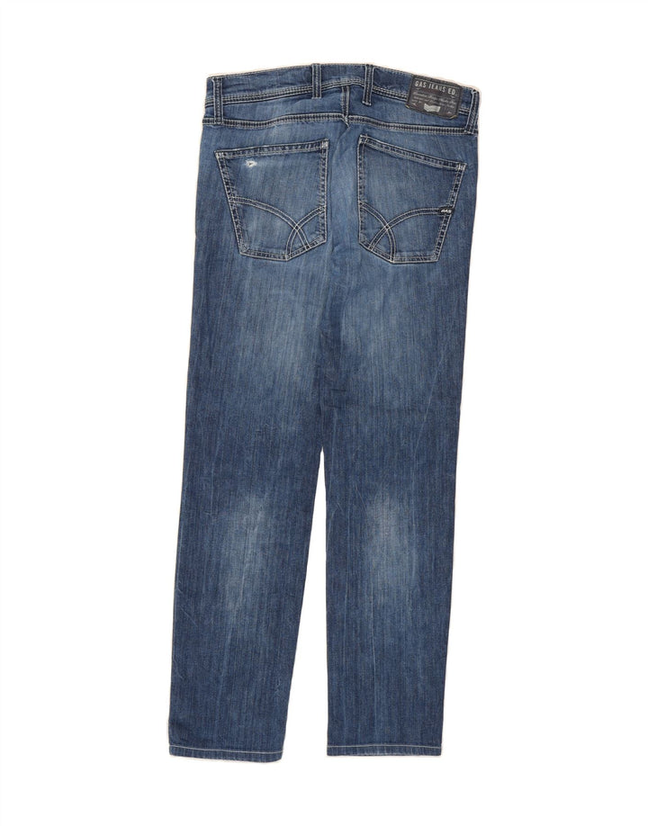 GAS Womens Straight Jeans W32 L28 Blue Cotton Vintage Gas and Second-Hand Gas from Messina Hembry 