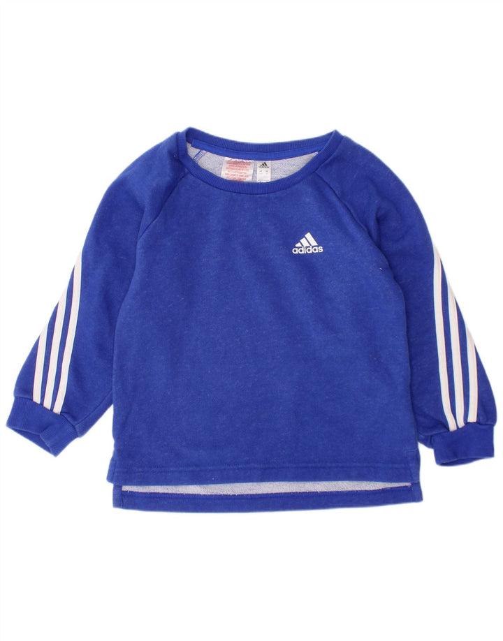 Adidas Chłopięca Bluza Sweter 3-4 Lat Niebieski Bawełna
