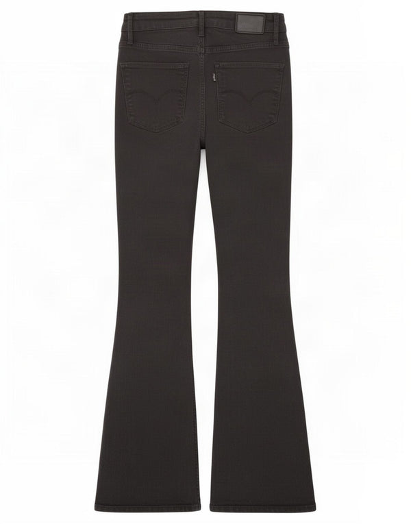 Damskie dżinsy Levi's 725 z wysokim stanem Bootcut W26 L32 Czarna bawełna