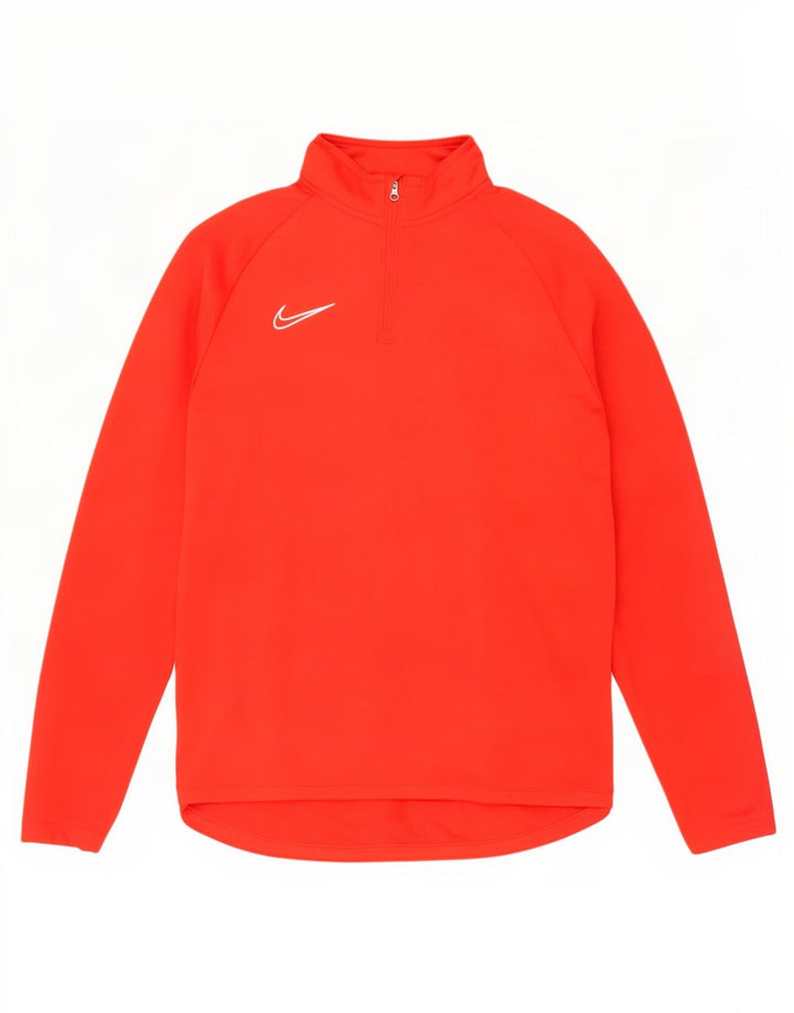 Męski dres Nike Dri Fit z zamkiem błyskawicznym i dużym czerwonym blokiem kolorów