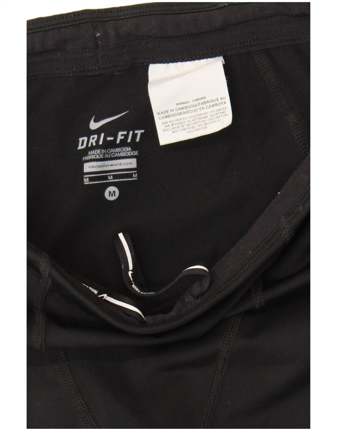 Damskie spodenki sportowe Nike Dri Fit UK 12, poliester w kolorze średniej czerni