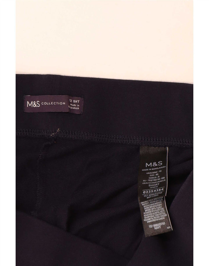 Damskie spodnie dresowe Marks & Spencer UK 12, średnie, granatowe, bawełniane