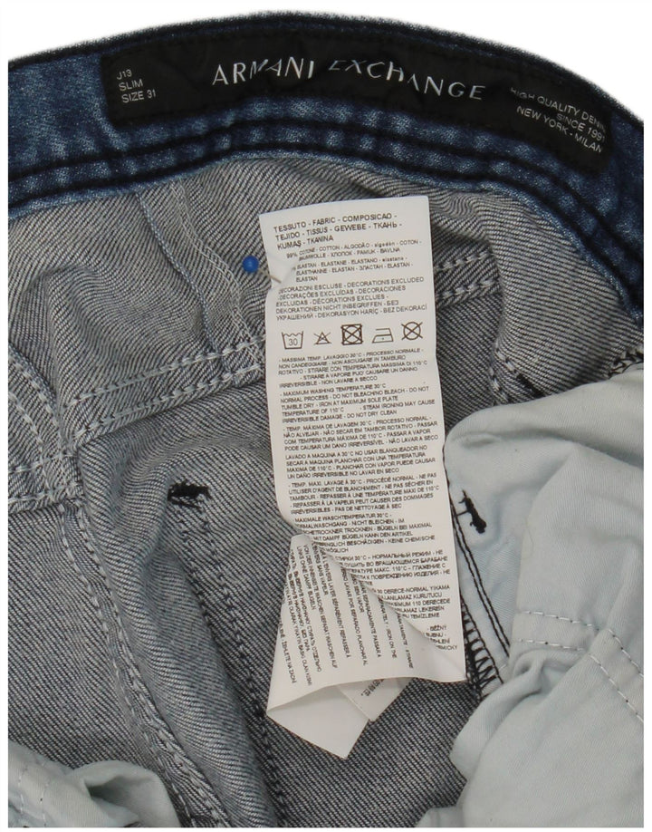 ARMANI EXCHANGE Męskie jeansy slim W31 L28 Niebieskie bawełniane