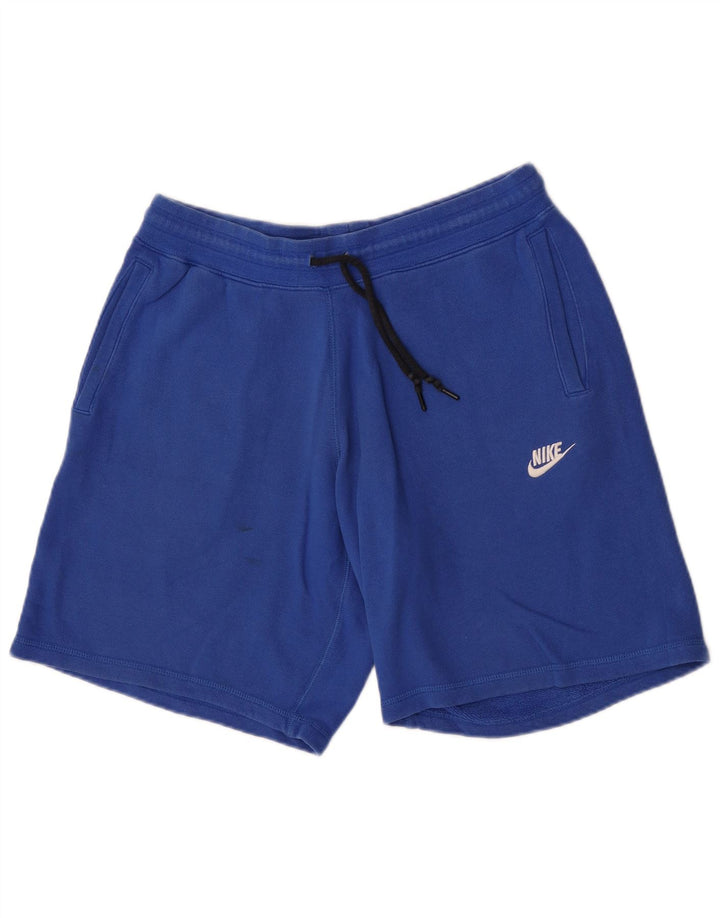 Męskie spodenki sportowe Nike, duże, niebieskie, bawełniane
