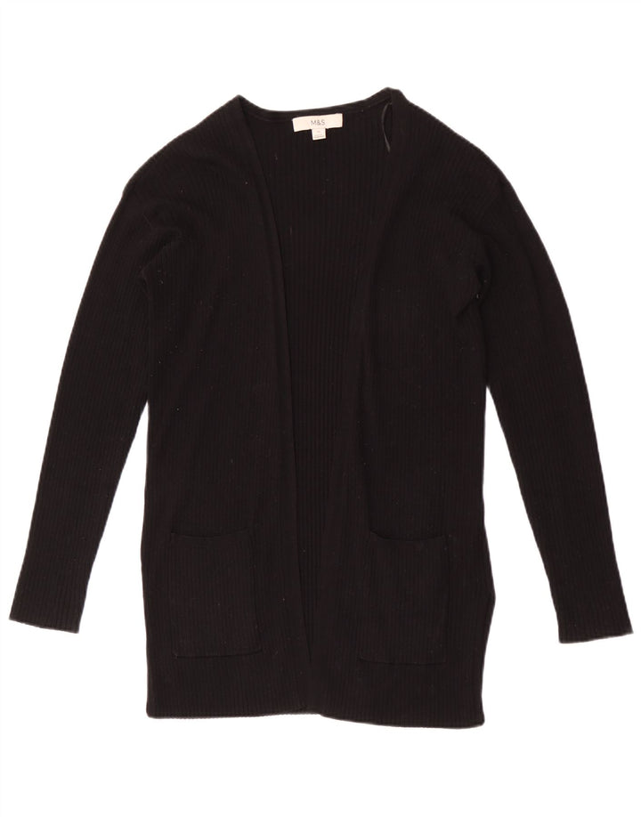 Marks & Spencer Damski sweter oversize z otwartym kardiganem UK 6 XS, czarny