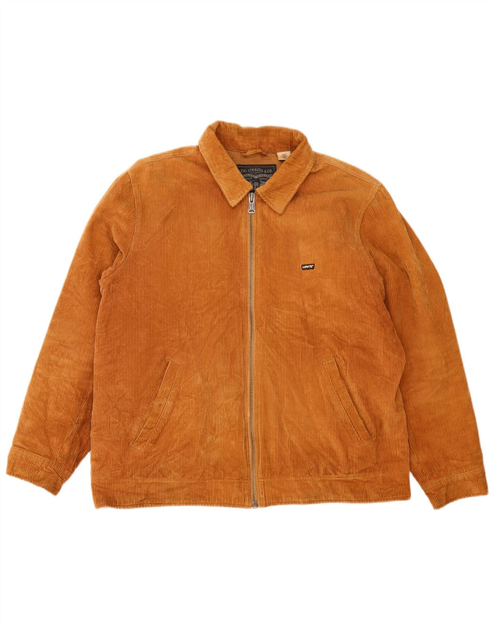 Męska kurtka sztruksowa Levi's UK 40, duża, brązowa, bawełniana