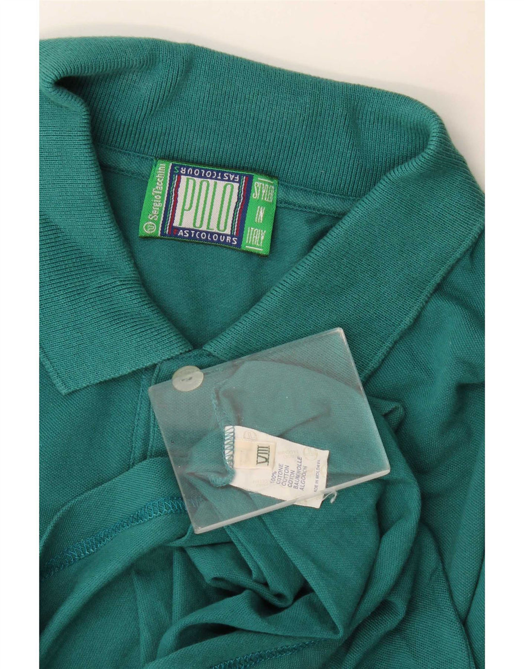 Męska koszulka polo Sergio Tacchini, duża, zielona, bawełniana
