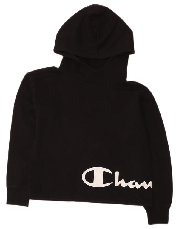 Chłopięcy sweter z kapturem i grafiką Champion Crop 9-10 lat, średni czarny, bawełniany