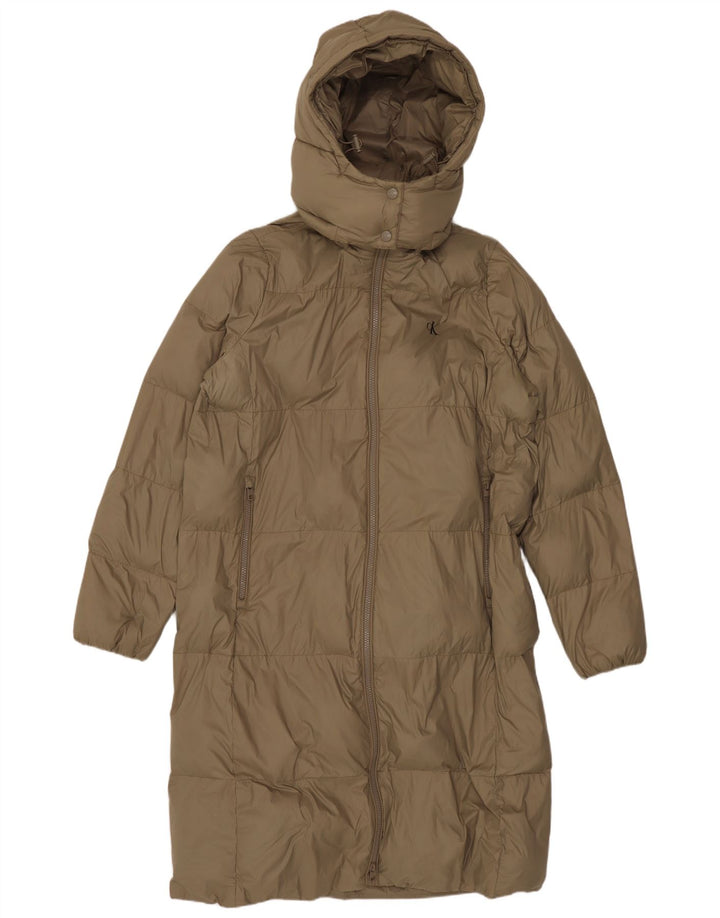 Damski płaszcz oversize Calvin Klein Jeans UK 10, mały, khaki, poliamid