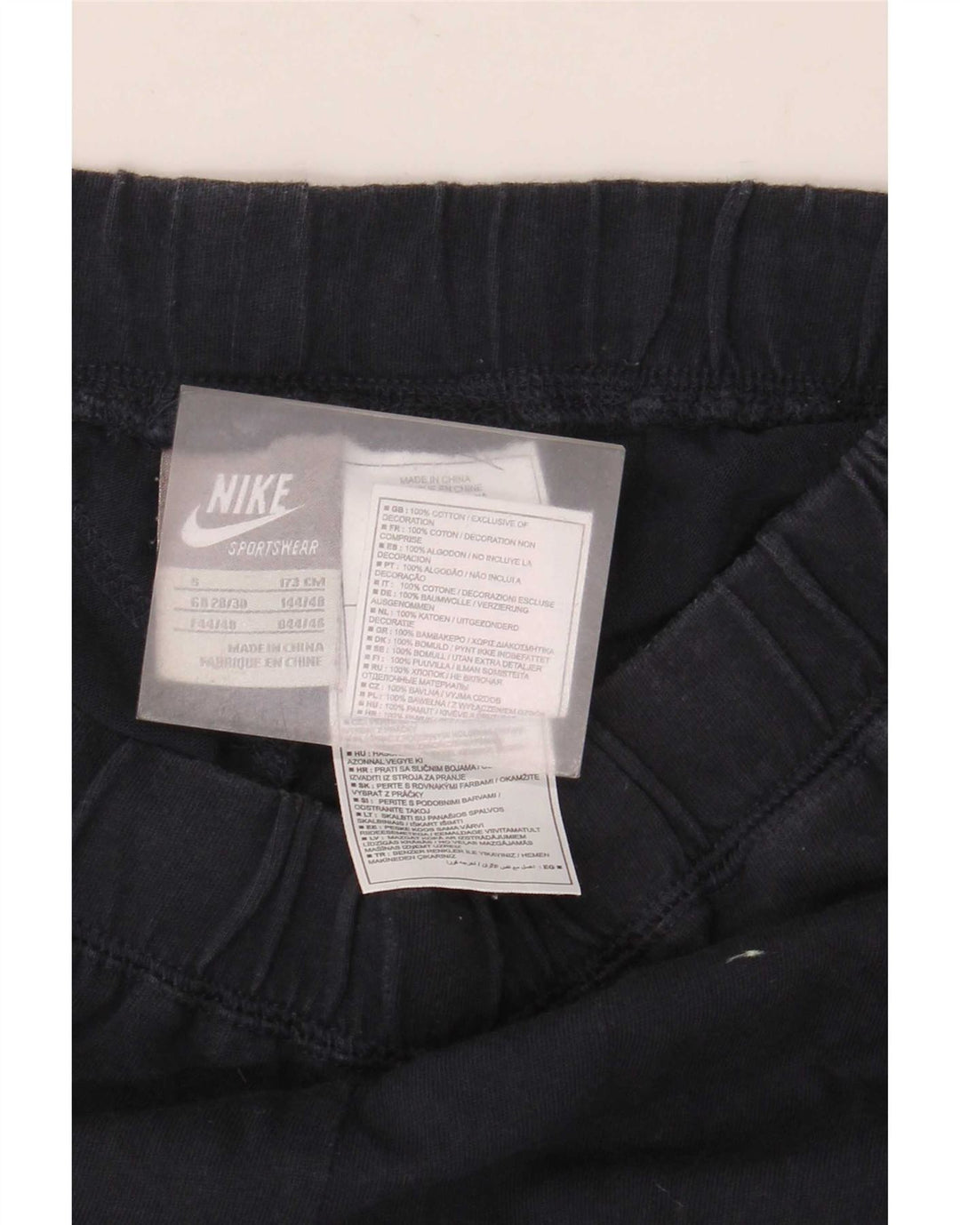 Męskie spodnie dresowe Nike, małe, granatowe, bawełniane