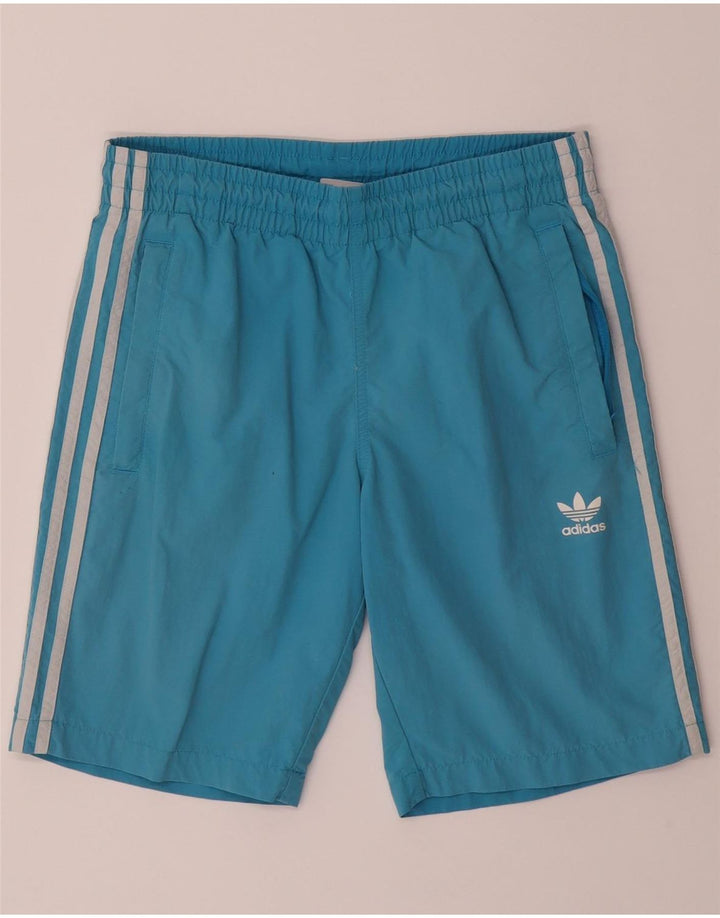 ADIDAS Mens Sport Shorts Small  Blue Polyester Vintage Adidas and Second-Hand Adidas from Messina Hembry 