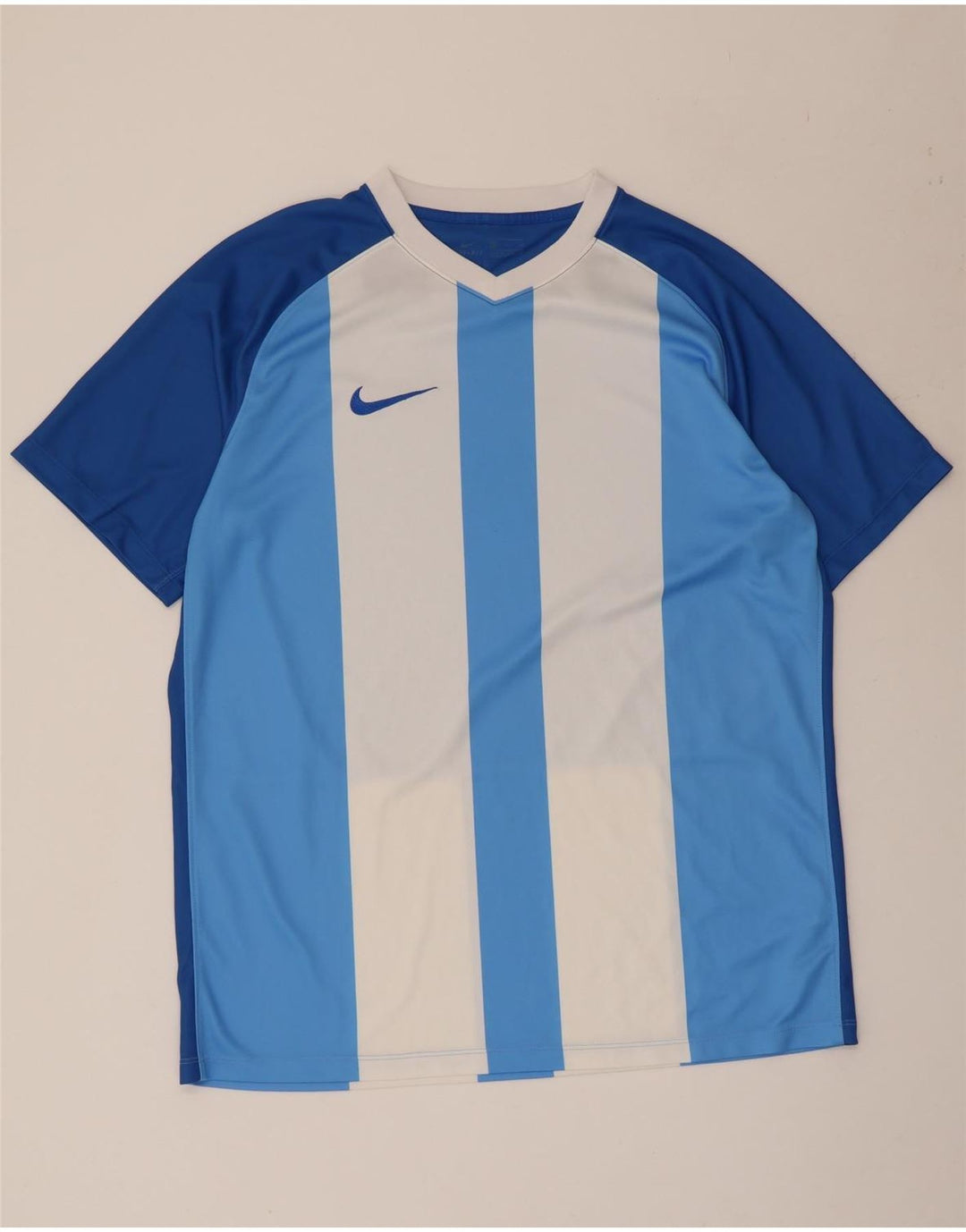 Męski T-shirt Nike Dri Fit Top XL z poliestru w niebieskie paski