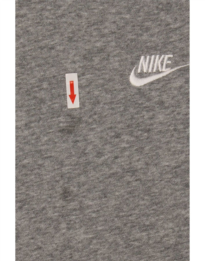 Męski sweter z kapturem Nike, duży, szary, z bawełny w cętki