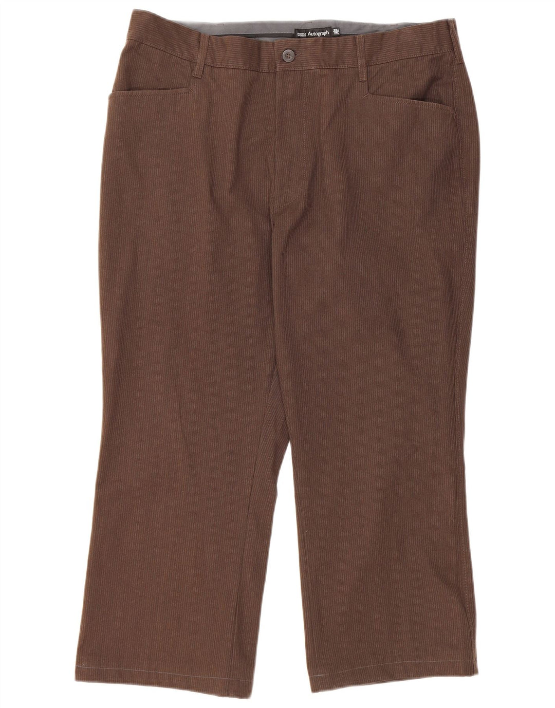 Spodnie damskie Marks & Spencer Autograph W38 L24 Brązowe prążki