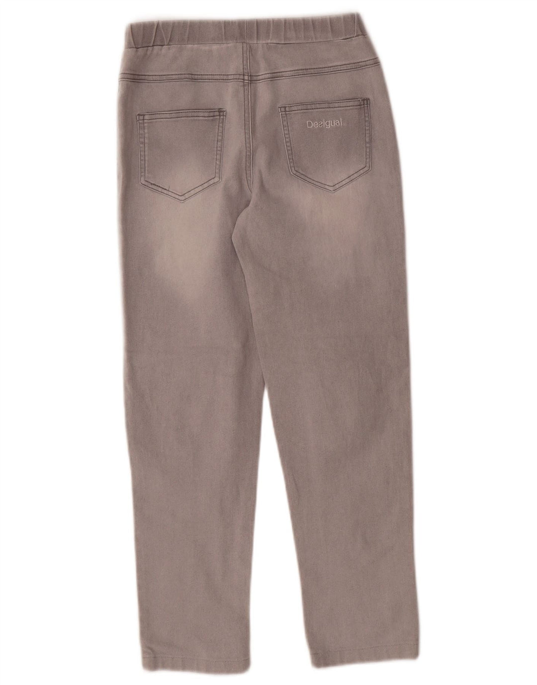 DESIGUAL Dziewczęce jeansy Jegging z grafiką 13-14 lat W26 L24 Szara bawełna