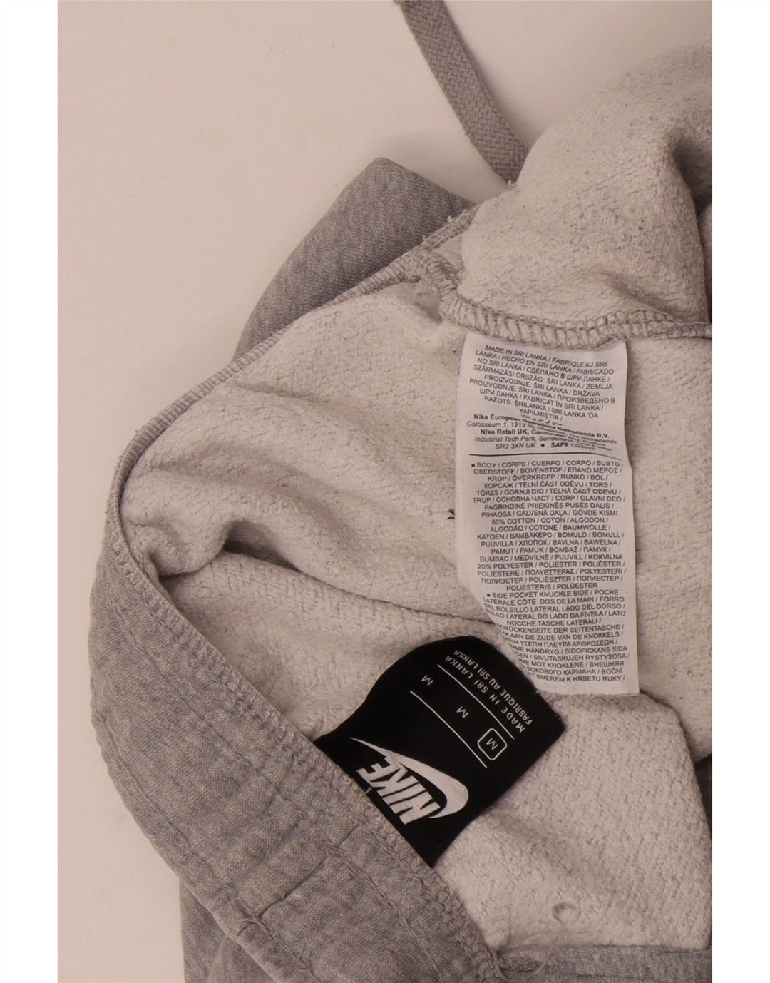 Damskie spodnie dresowe Nike UK 14, średnioszare, bawełniane w cętki