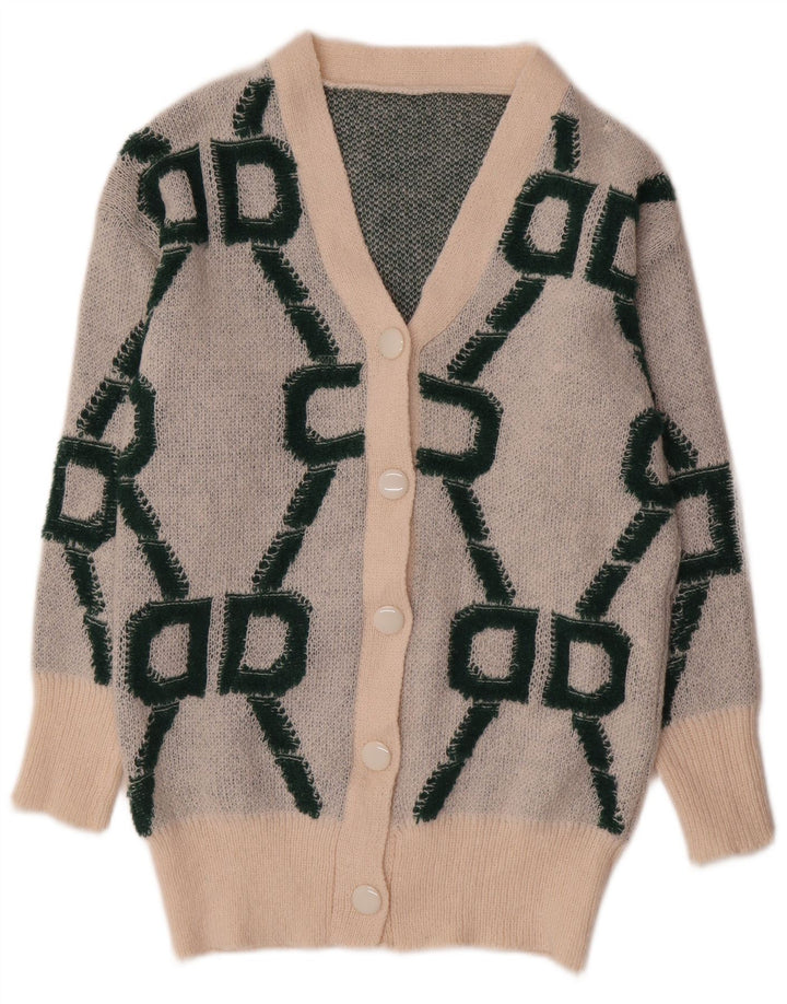 Damski sweter oversize Shein UK 10, mały, w kolorze złamanej bieli, geometryczny