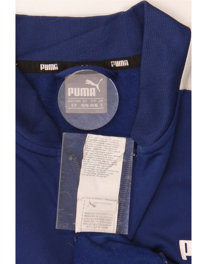 PUMA Mens Tracksuit Top Jacket Small Blue Colourblock Polyester Vintage Puma and Second-Hand Puma from Messina Hembry 