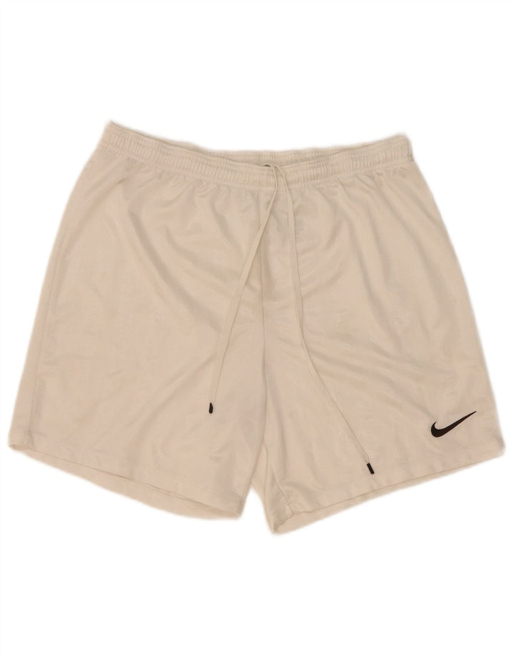 Męskie spodenki sportowe Nike, duże, białe, poliestrowe