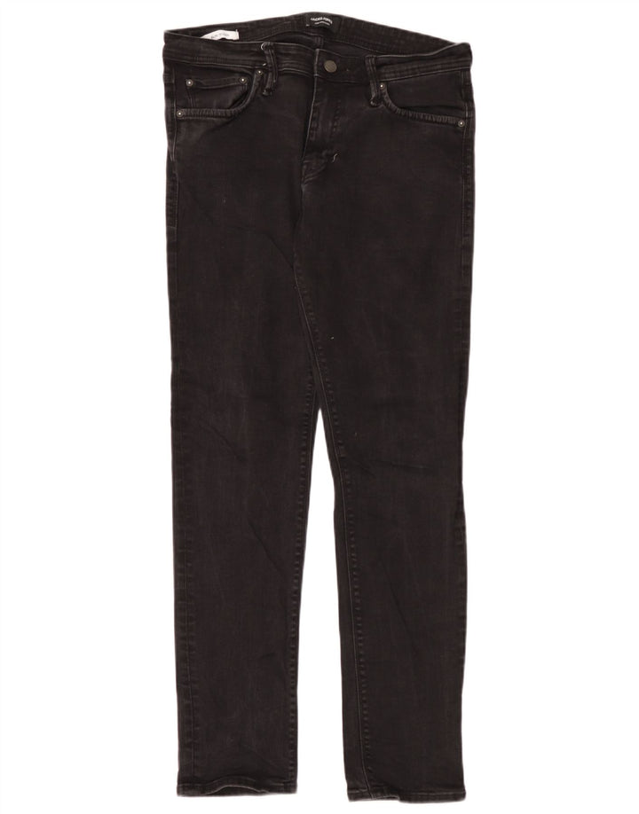 Męskie jeansy Jack & Jones GLENN Slim W33 L32 Czarne bawełniane