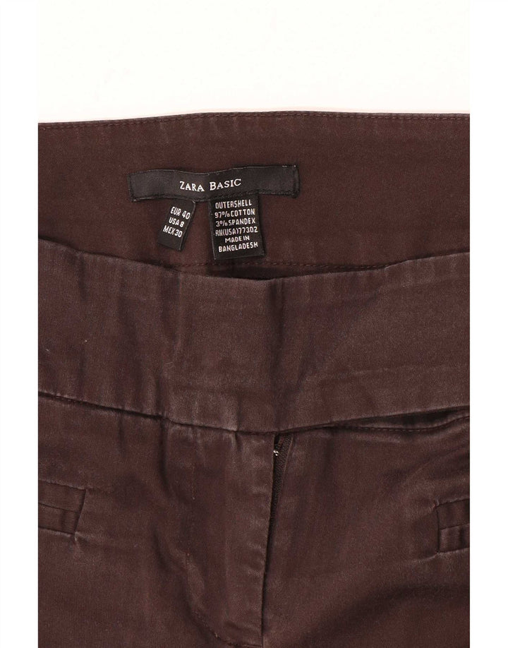 Spodnie damskie Zara Bootcut EU 40 Medium W30 L27 Brązowa bawełna