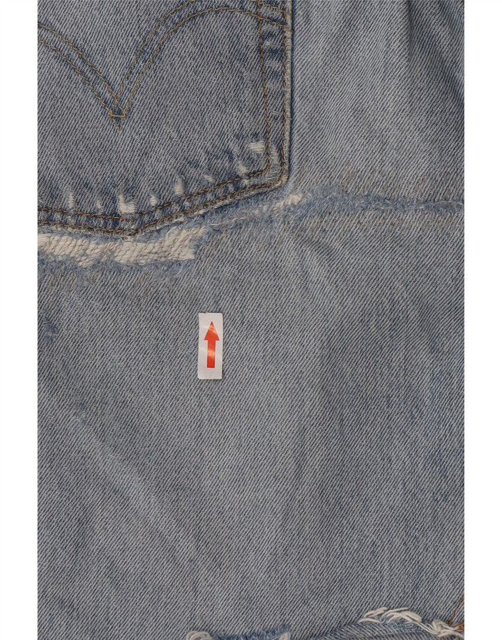 Damska spódnica dżinsowa Levi's 501 w trudnej sytuacji W33, duża niebieska