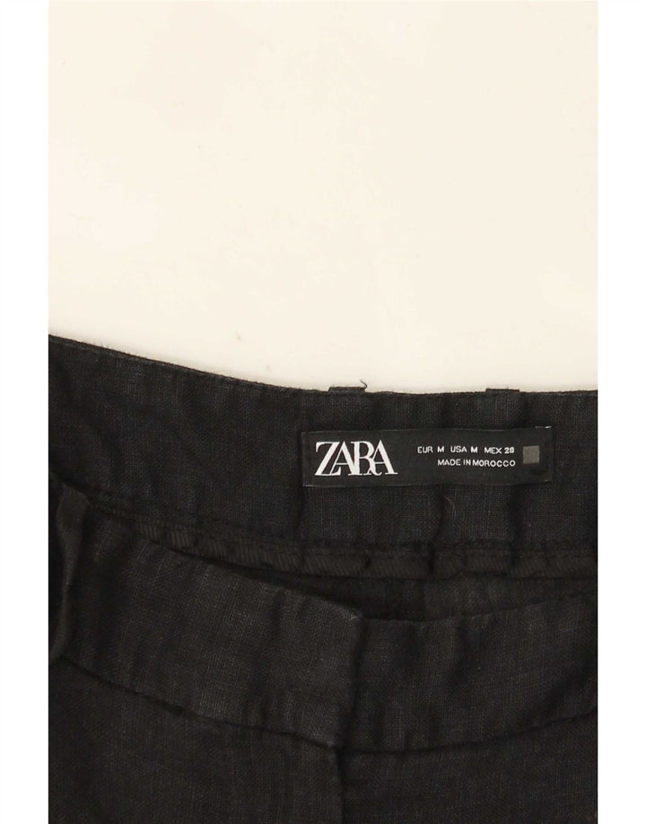Damskie spodenki chino z wysokim stanem Zara, średnie W28, czarne