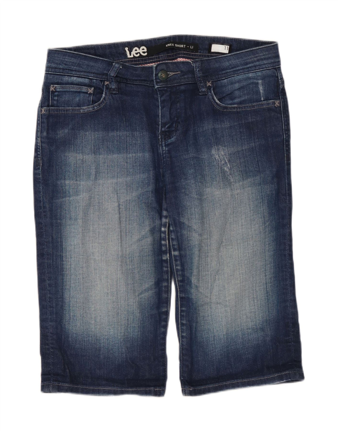 Damskie spodenki jeansowe LEE US 11, duże, W30, niebieska bawełna