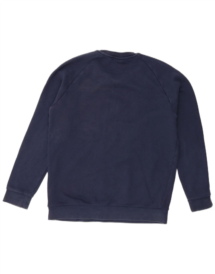Męska bluza Adidas z grafiką, średnia, granatowa, bawełniana