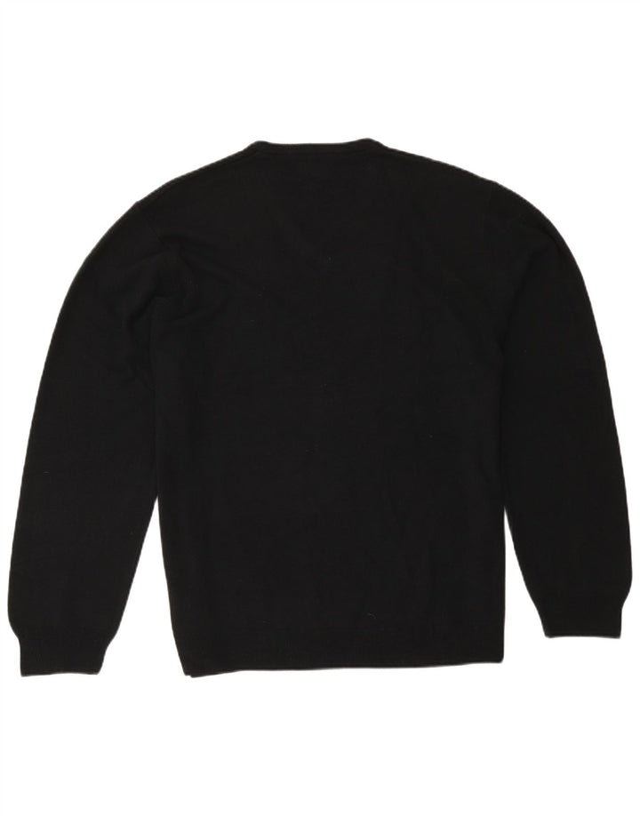 Męski sweter Marks & Spencer o regularnym kroju z dekoltem w kształcie litery V, 2XL, czarny akryl