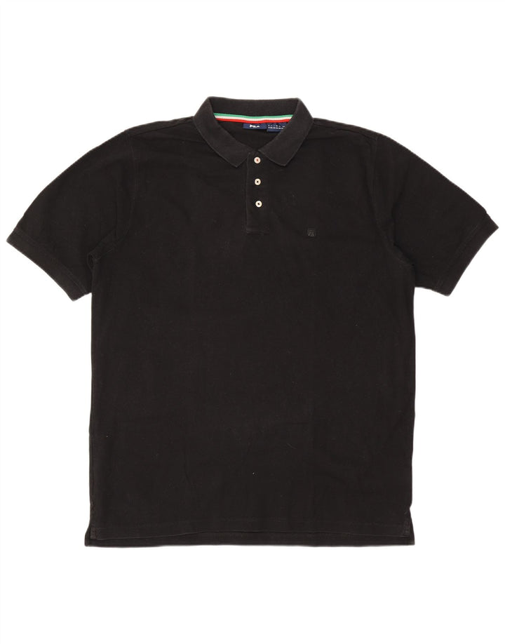 Męska koszulka polo FILA 2XL, czarna, bawełniana