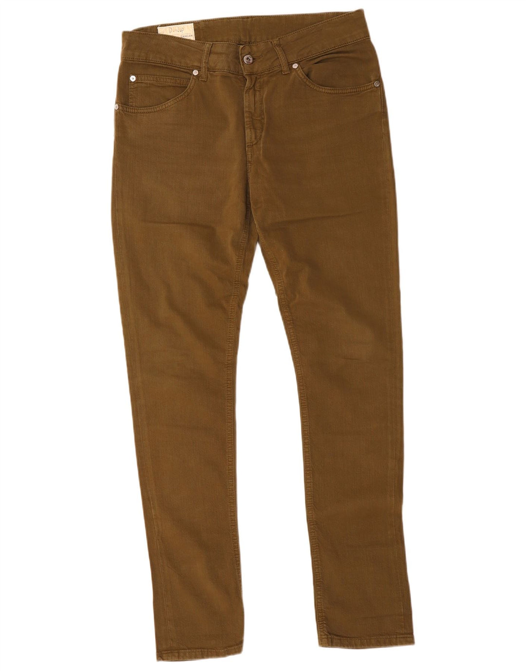 Vintage damskie jeansy slim W32 L31 brązowa bawełna