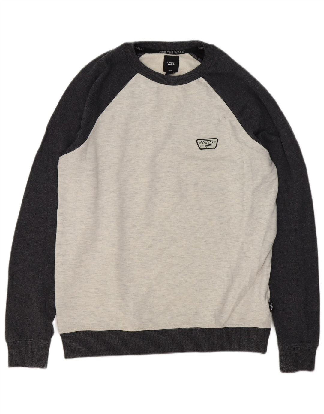 Męska bluza Vans, mała, szara, z blokami kolorów, bawełniana