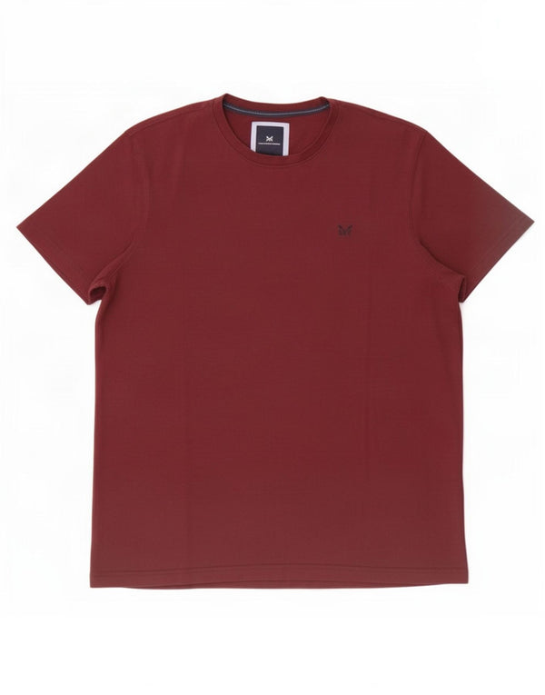 T-shirt męski Crew Clothing Top 2XL Burgundowa bawełna