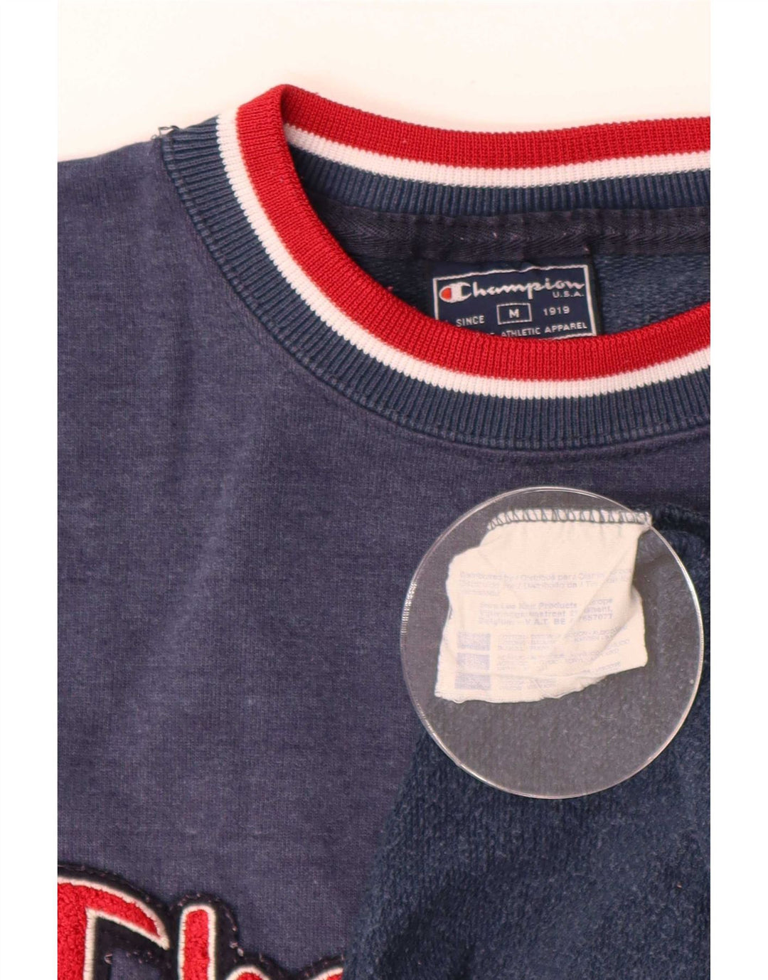 Męska bluza Champion Graphic Jumper Średni granatowy, bawełniany blok kolorów