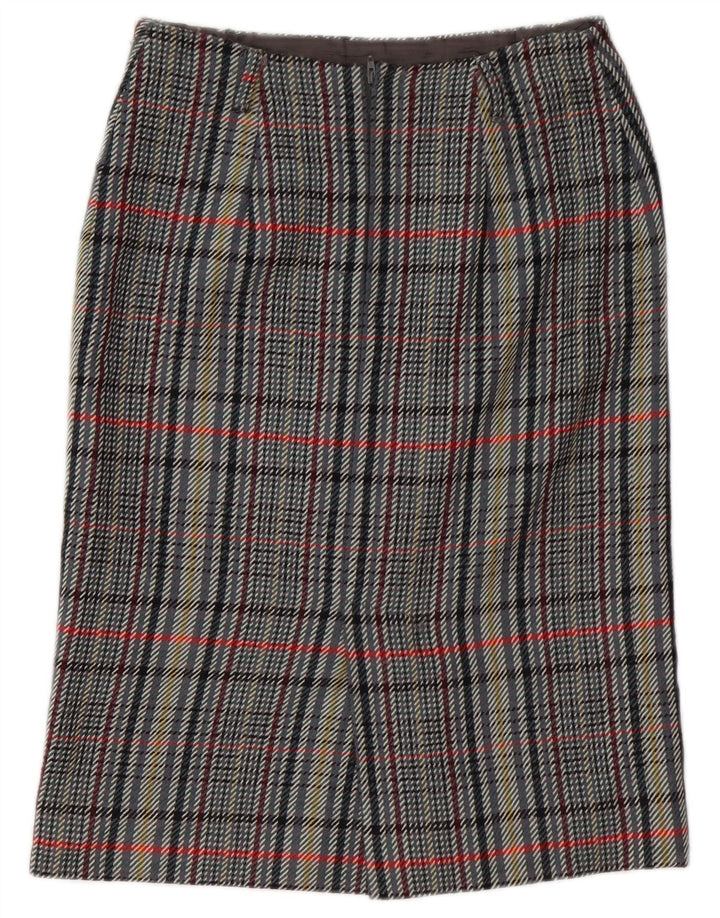 VINTAGE damski 2-częściowy komplet spódnic IT 42 Medium W30 szara kratka