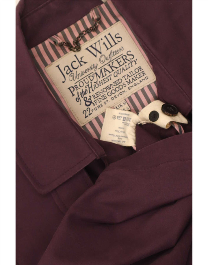 Jack Wills Damski trencz UK 10 Small, bordowa bawełna