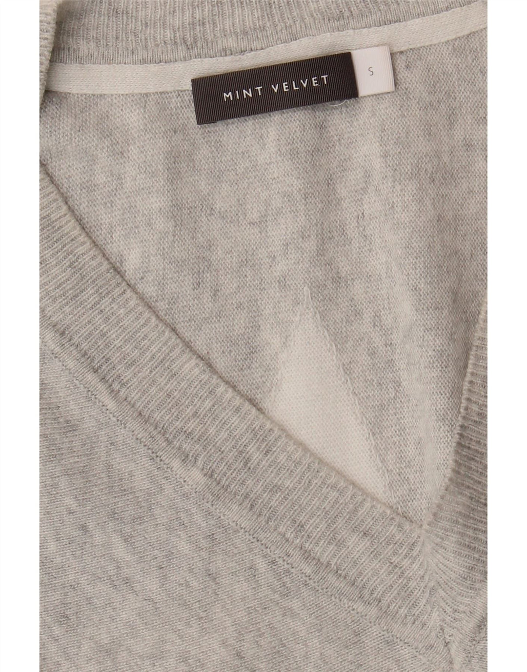 MINT VELVET Womens Oversized V-Neck Jumper Sweater UK 10 Small Grey Vintage MINT VELVET and Second-Hand MINT VELVET from Messina Hembry 
