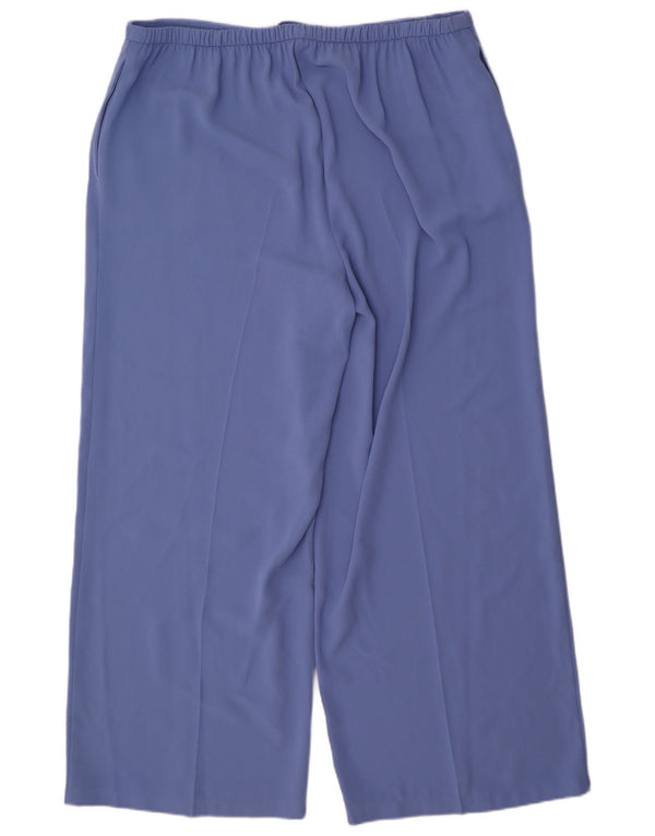 Marks & Spencer Damskie spodnie codzienne z wysokim stanem UK 20 2XL W40 L29 Niebieskie