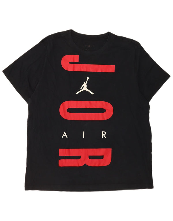 Męski T-shirt z grafiką Jordan, góra XL, czarna, bawełniana