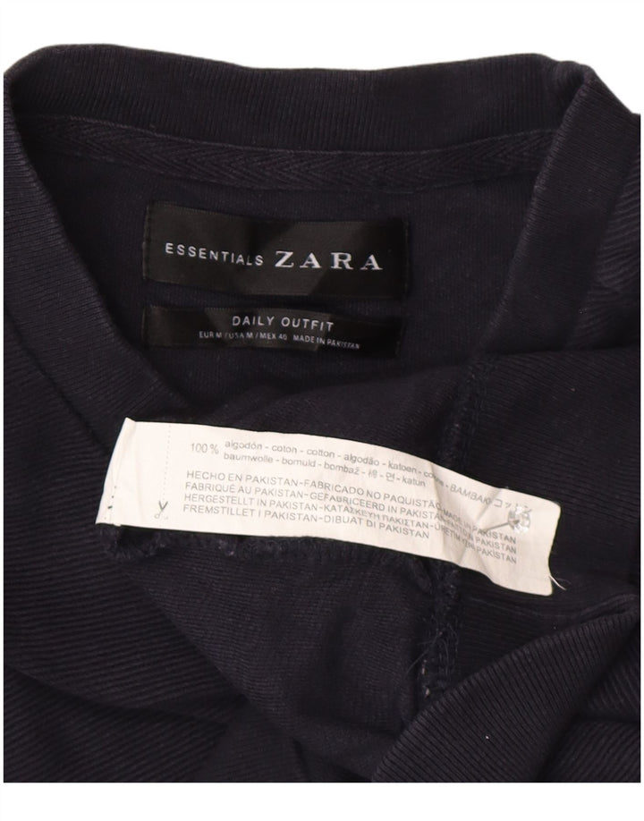 Męskie spodenki cargo Zara, średnie, granatowe, bawełniane