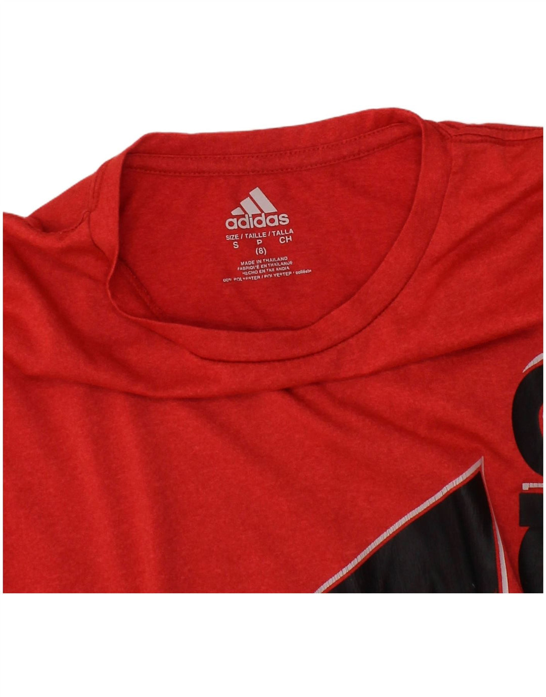 Chłopięcy T-shirt z grafiką ADIDAS 7-8 lat, mały, czerwony
