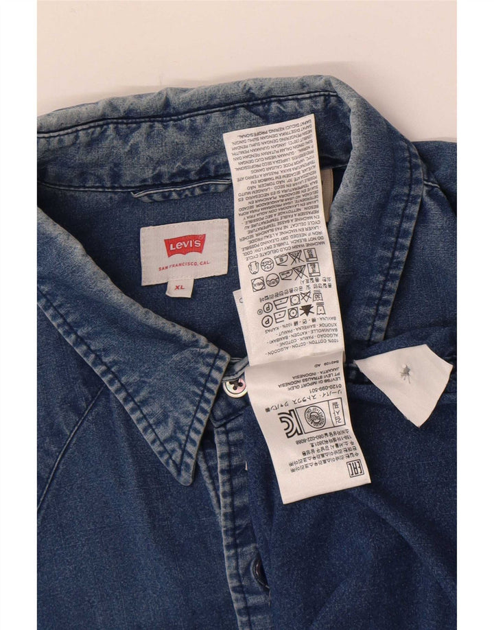 Koszula dżinsowa męska Levi's XL niebieska, bawełna