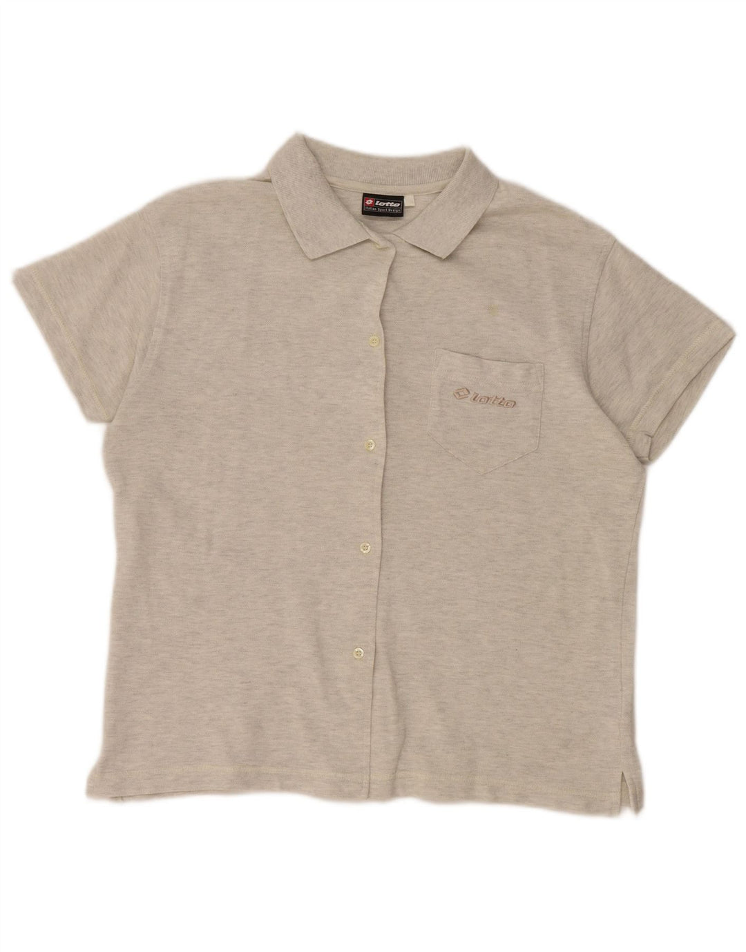 Damska bluzka z krótkim rękawem LOTTO UK 20 2XL Szara bawełna