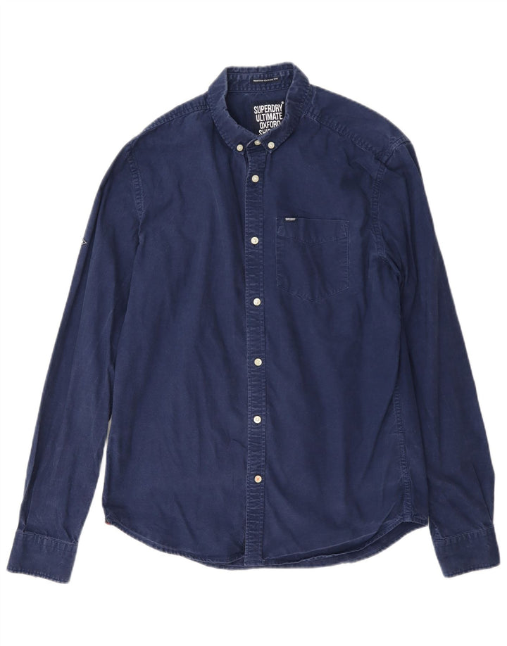 Koszula męska Superdry Modern Classic Fit, średnia, granatowa, bawełniana