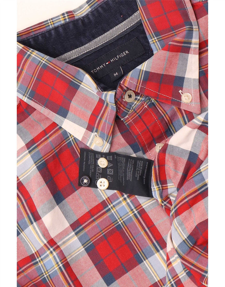 Koszula męska Tommy Hilfiger, bawełniana w średnią czerwoną kratkę