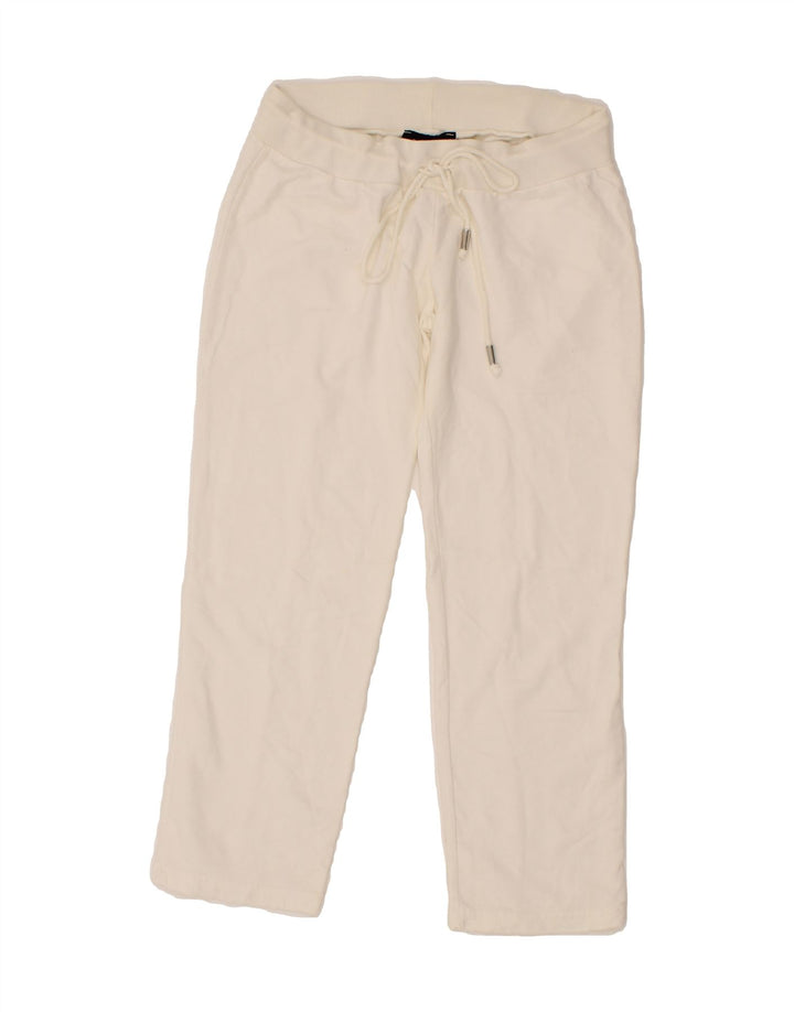 PATRIZIA PEPE Womens Tracksuit Trousers IT 42 Medium White Cotton Vintage Patrizia Pepe and Second-Hand Patrizia Pepe from Messina Hembry 