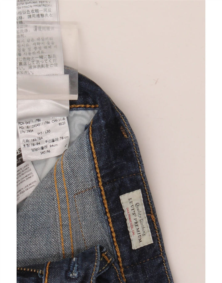 Męskie jeansy Levi's 511 Slim W31 L30 Granatowa bawełna