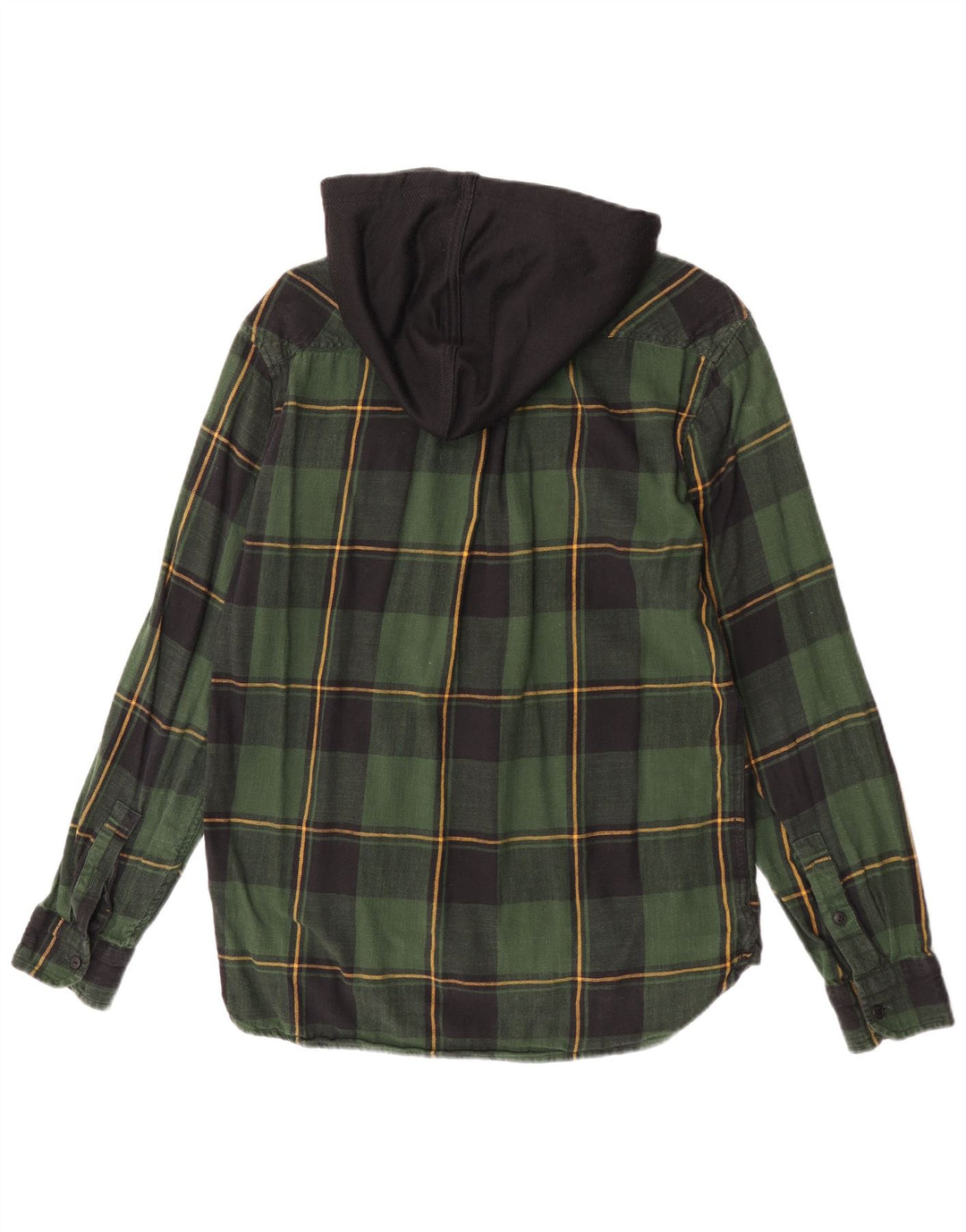 Męska koszula flanelowa z kapturem Levi's, bawełniana w średnią zieloną kratkę